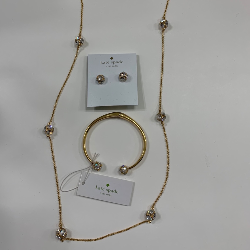 Kate spade bnwt necklace, earring, bracelet set